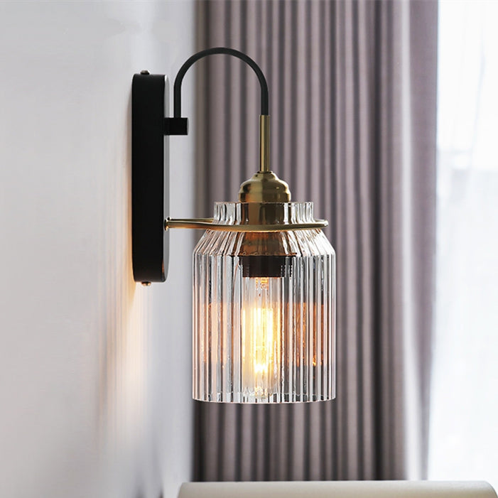 Industrielle Glastrichter Wandleuchte | Brehn