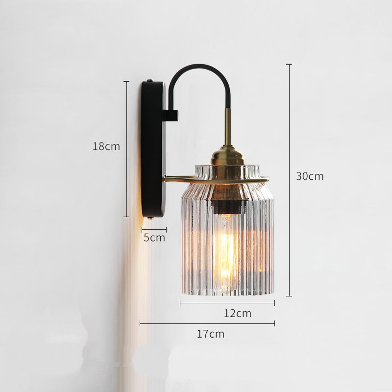 Industrielle Glastrichter Wandleuchte | Brehn