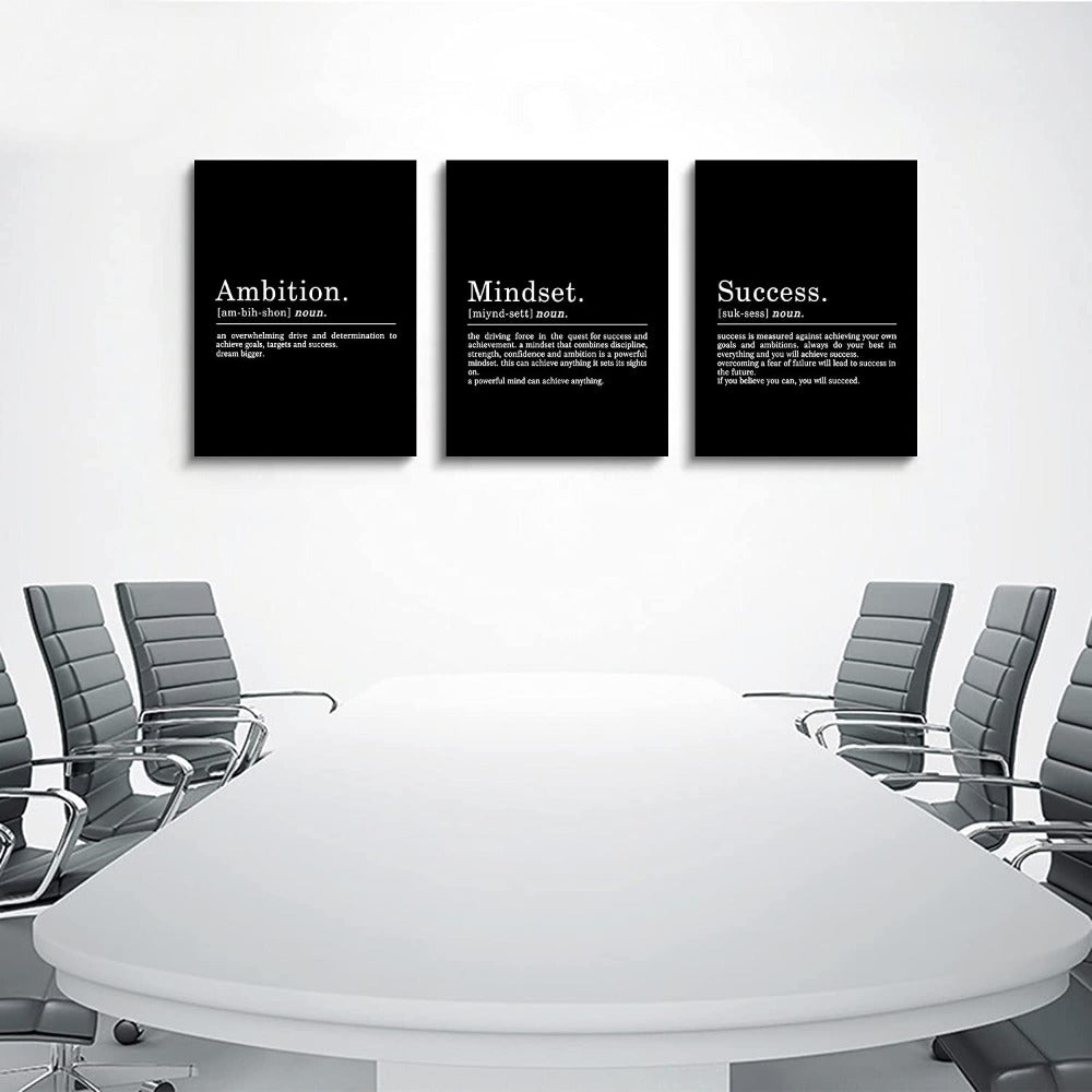 Gerahmtes Leinwand Wandkunst Zitat