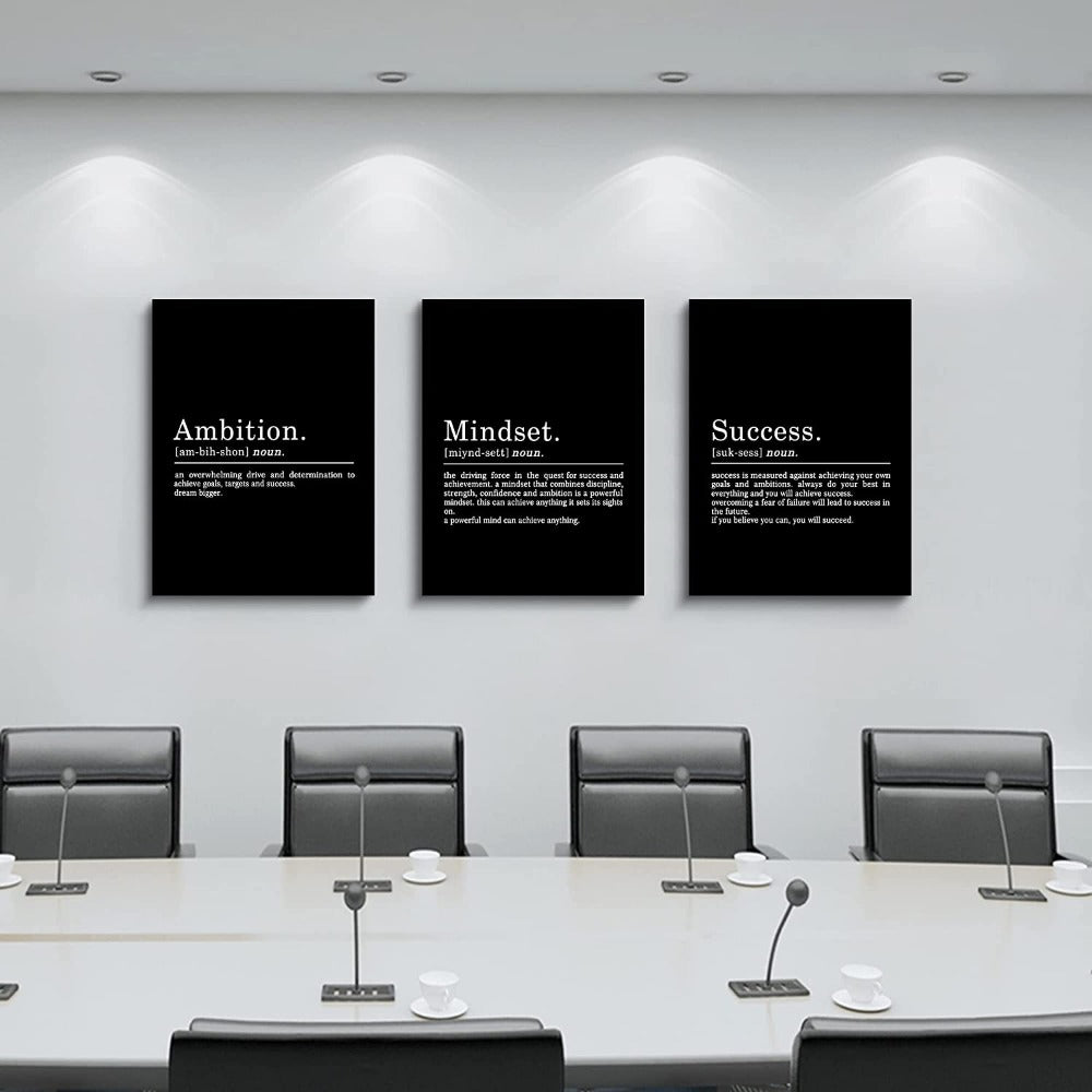 Gerahmtes Leinwand Wandkunst Zitat