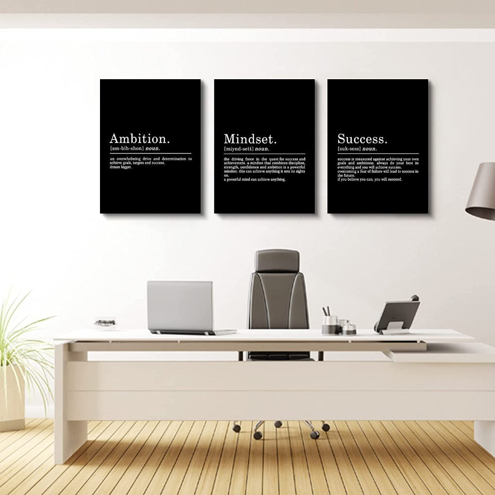 Gerahmtes Leinwand Wandkunst Zitat