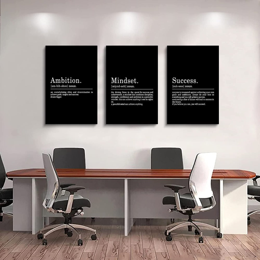 Gerahmtes Leinwand Wandkunst Zitat