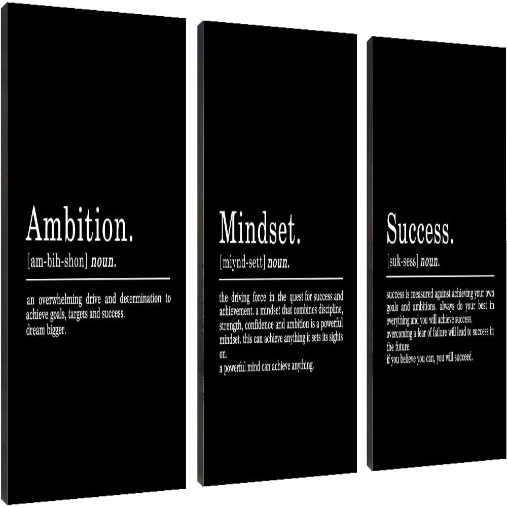 Gerahmtes Leinwand Wandkunst Zitat