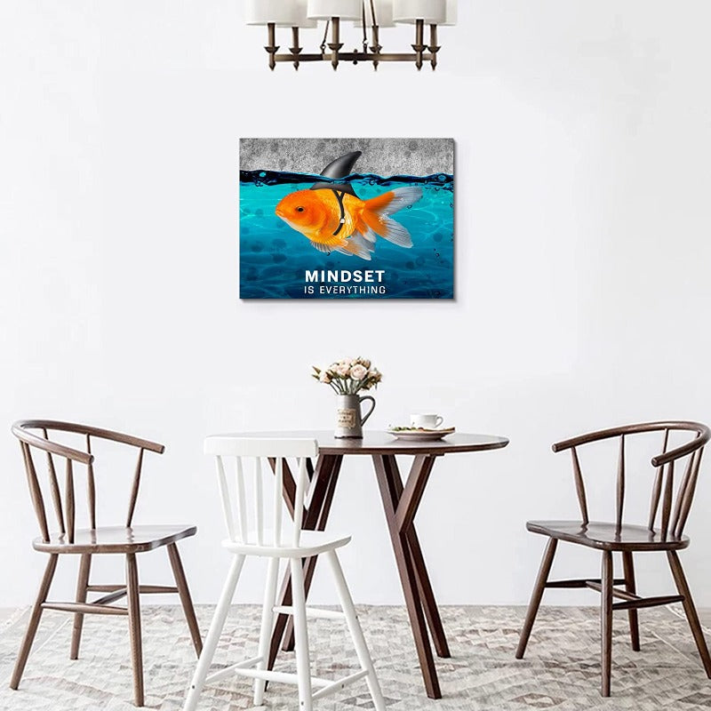 Gerahmte Leinwand Wandkunst Positive Zitat