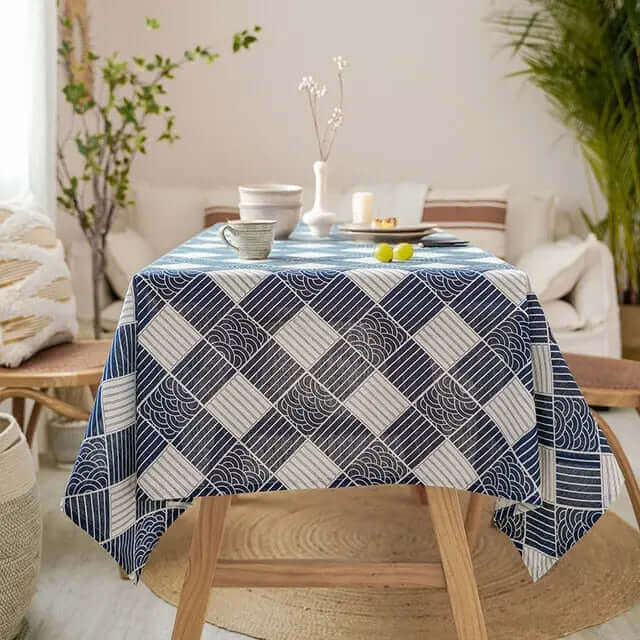 Tischdecke aus Leinen im japanischen Stil