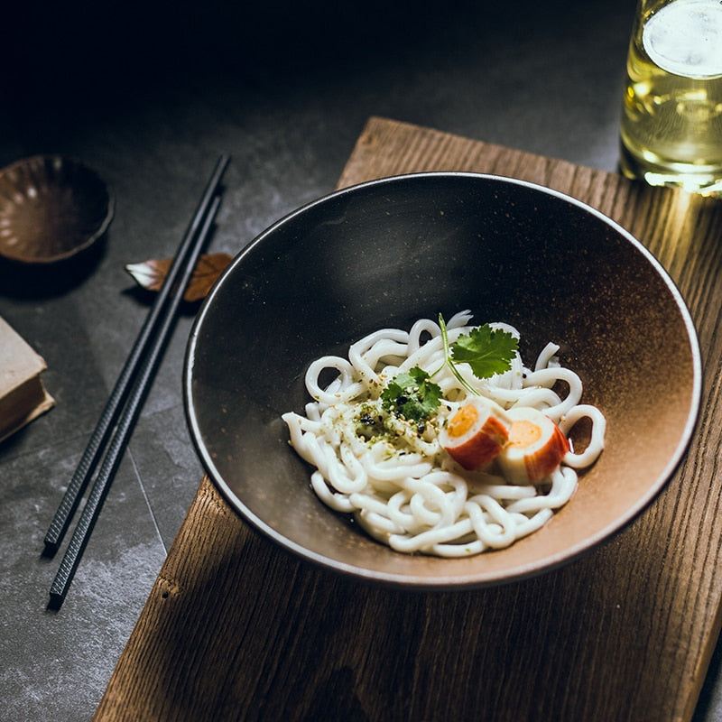 Exquisites japanisches Keramikschalen-Set für Ramen, Suppe und Reis