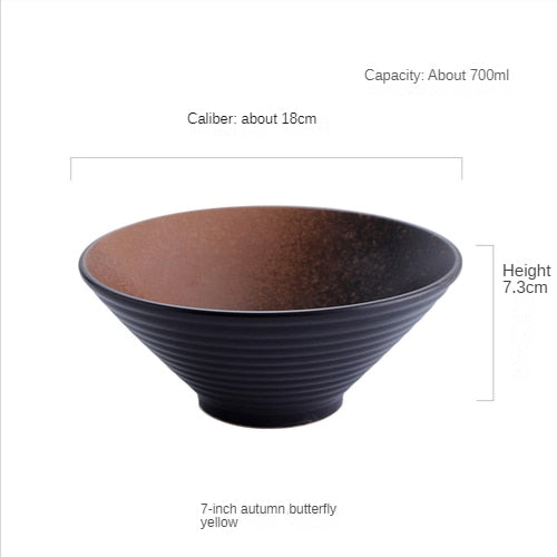 Exquisites japanisches Keramikschalen-Set für Ramen, Suppe und Reis