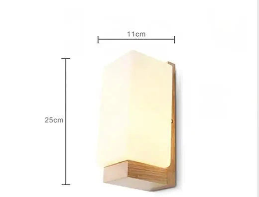 Japanische Wandleuchte aus Holz für Schlafzimmer – Minimalistische Lampe mit natürlicher Beleuchtung | Brehn