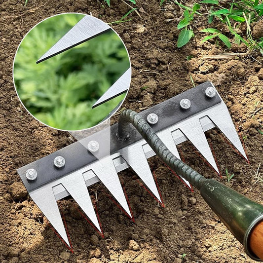 GardenTand Expert – Vielseitiger Handrechen aus Kohlenstoffstahl für Präzisionsarbeiten | Brehn