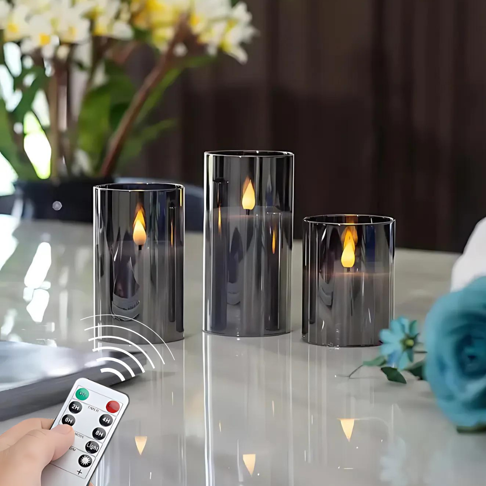Brehn | LuxeLumen LED Kerzen Set | Elegante LED Kerzen mit Fernbedienung für stimmungsvolle Atmosphäre