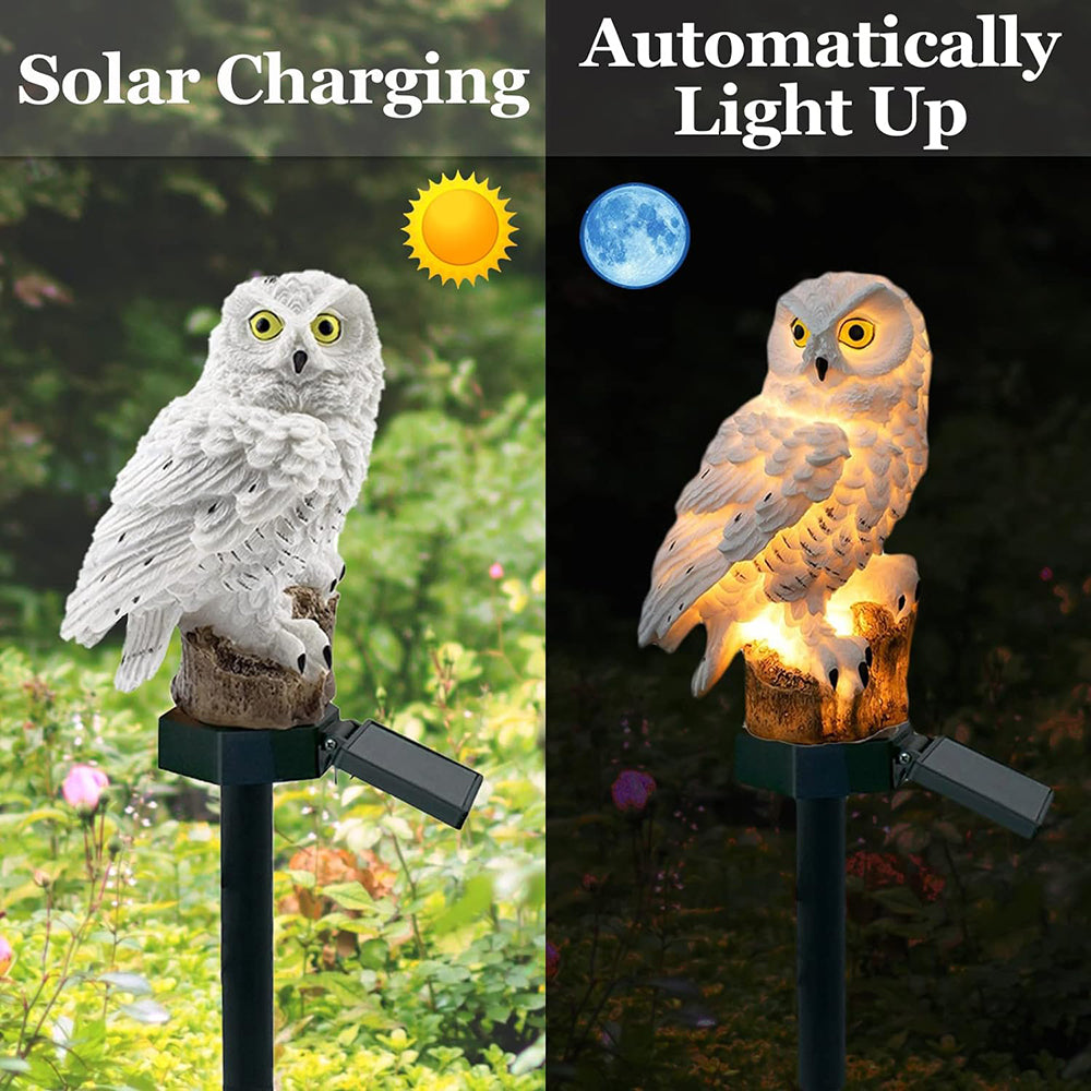 Umweltfreundliche Solar-Eule Gartenlampen (2er-Pack)