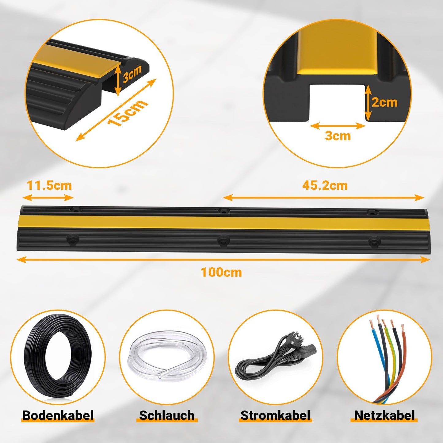 Kabelbrücke Schlauchbrücke 1m 4 Stück | Brehn