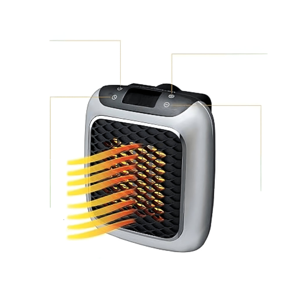 Brehn | WarmiWall keramische Wandheizung – energieeffizienter Mini-Radiator mit Thermostat