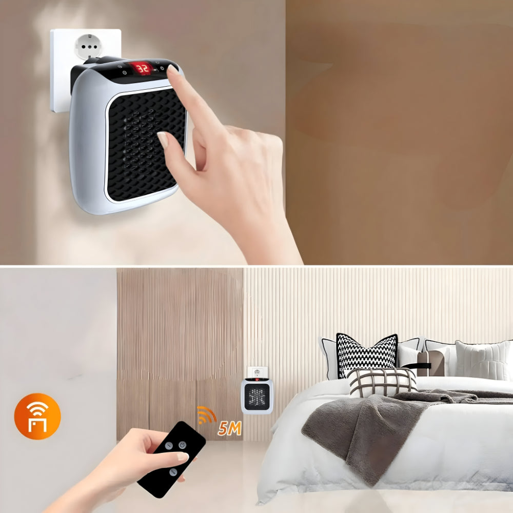Brehn | WarmiWall keramische Wandheizung – energieeffizienter Mini-Radiator mit Thermostat