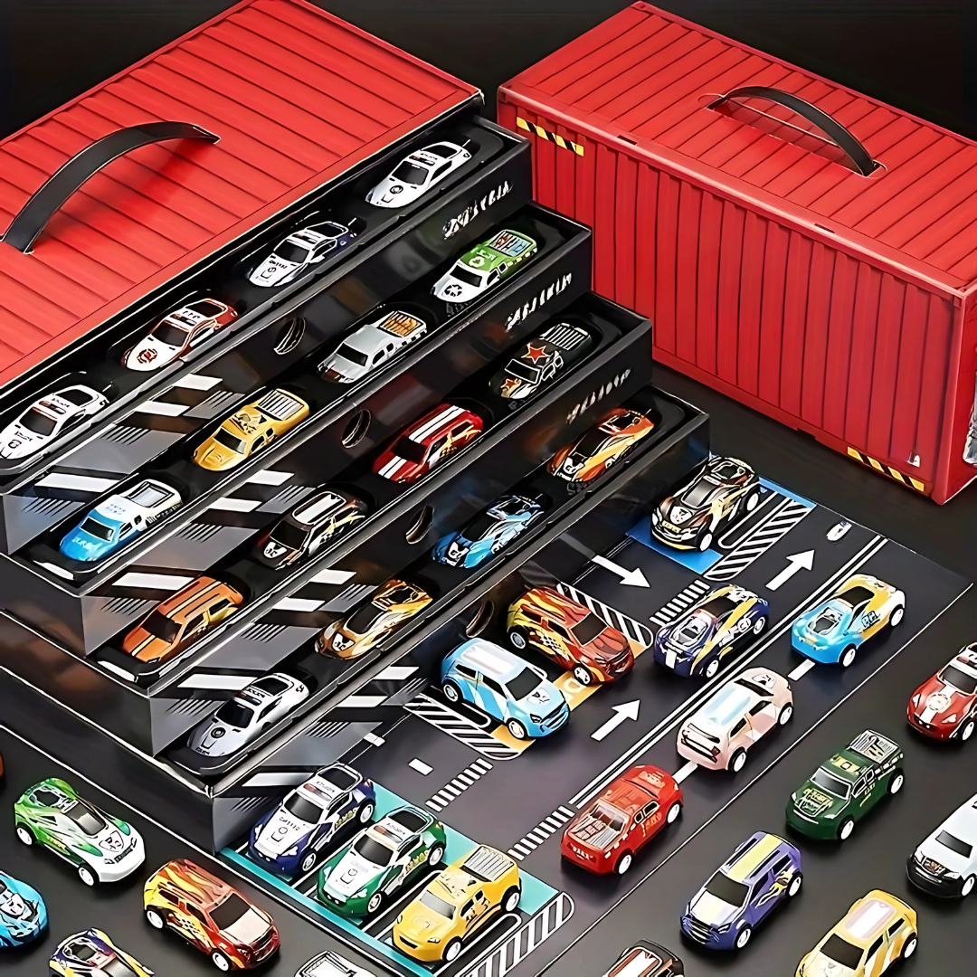 Kinder-Spielset mit Diecast-Autobahn und Garage
