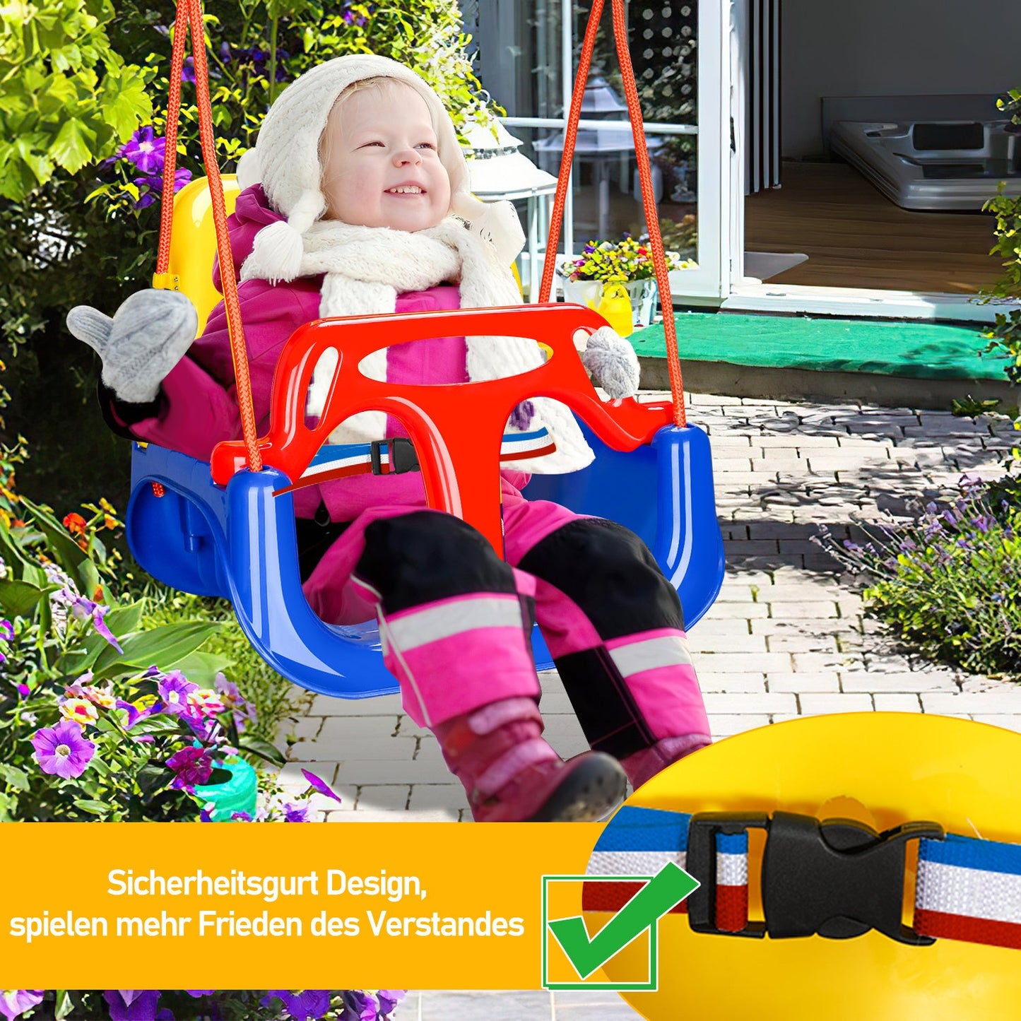 Kinderschaukel Babyschaukel 3 in 1 | Brehn