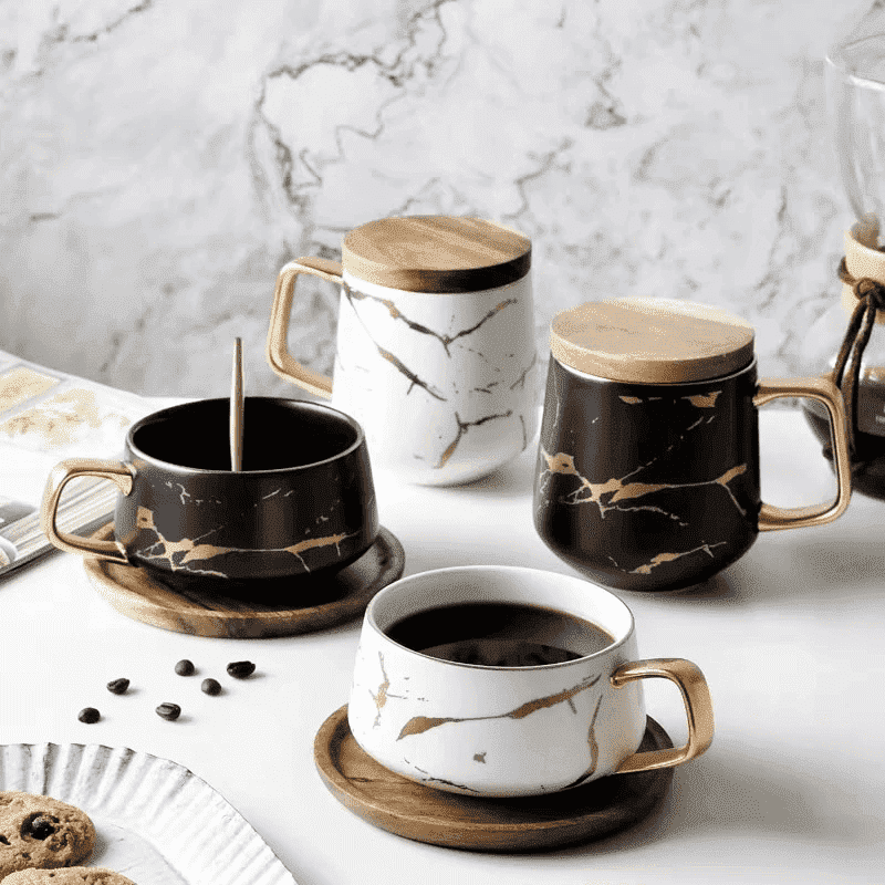 Kintsugi Nordic Ceramic Tall Mug | Brehn