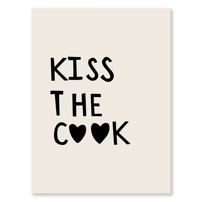 Küchen Koch Liebe Zitate Wandkunst Feine Kunst Leinwanddrucke Minimalistisch Modern Typografische Poster Bilder Für Küche Esszimmer Café Kunst Deko | Brehn