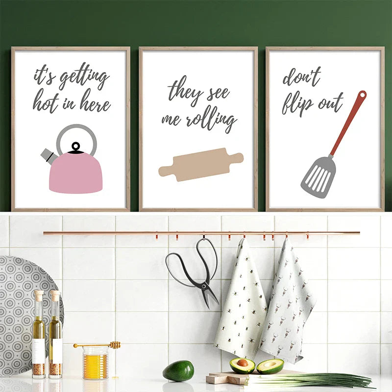 Küchenkochgeschirr Lustige Zitate Poster Wandkunst Feine Kunst Leinwanddrucke Bilder Für Küche Café Diner Kochkunst Backkunst Kreative Wohnkultur
