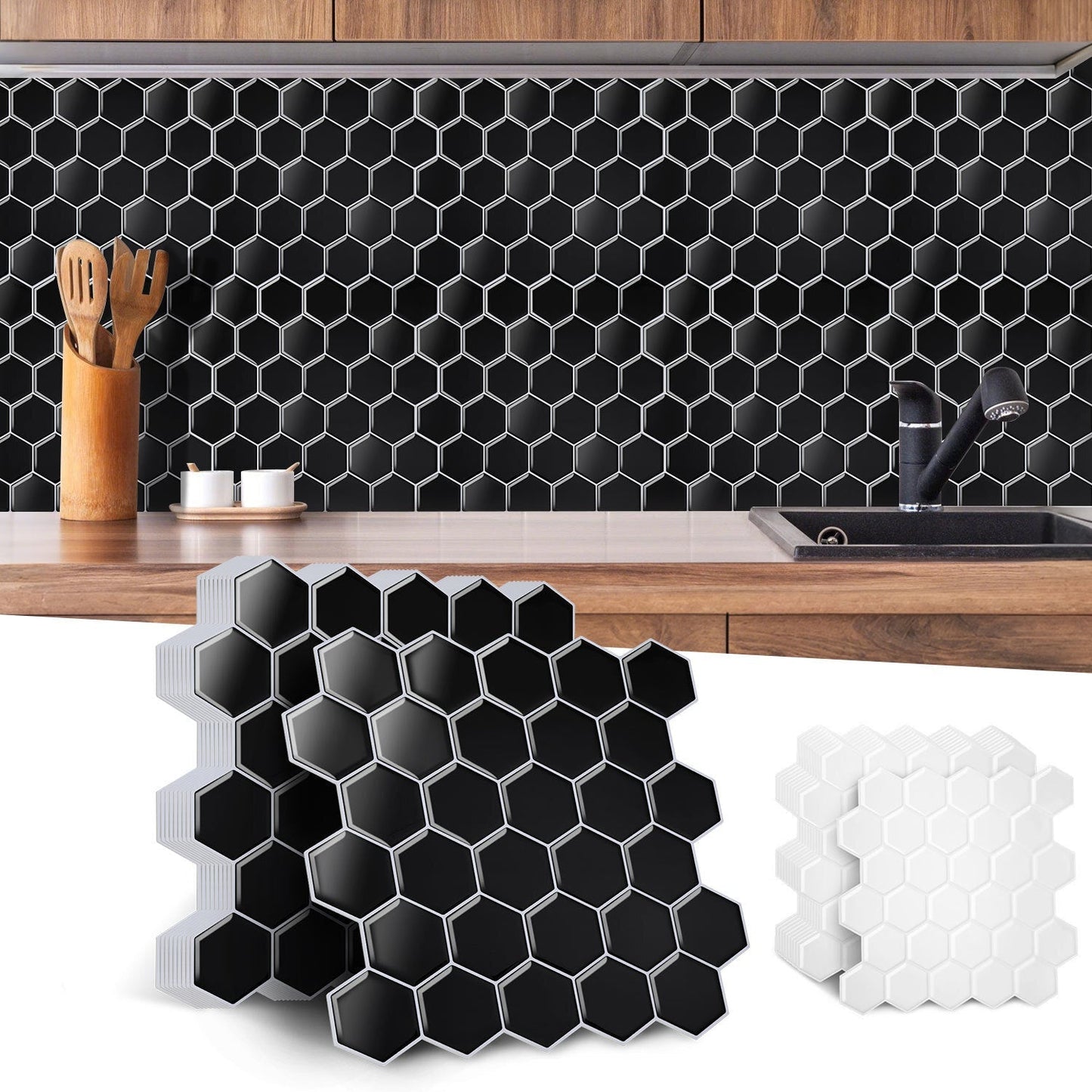 Klebefliesen Selbstklebend 10er Set Hexagon | Brehn