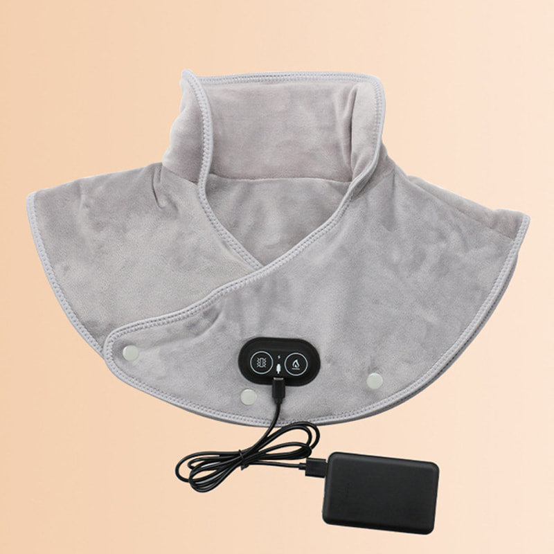 Brehn | Elektrische Decke mit Heizung und Vibrationen – Ergonomische Decke für Nacken und Schultern