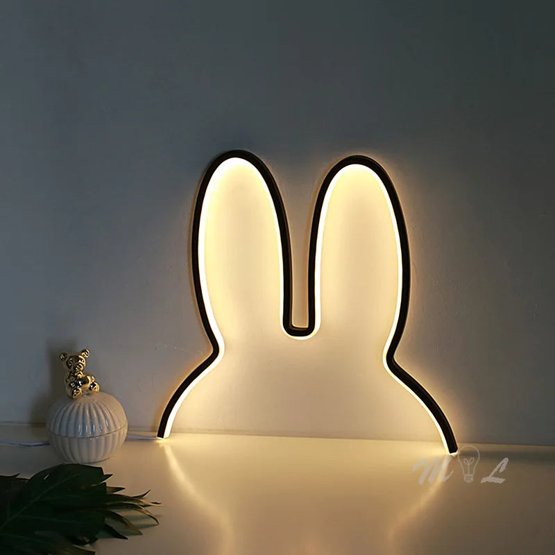 USB wiederaufladbare Kaninchen Nachtlicht mit Umgebungslicht - BunnyLight | Brehn