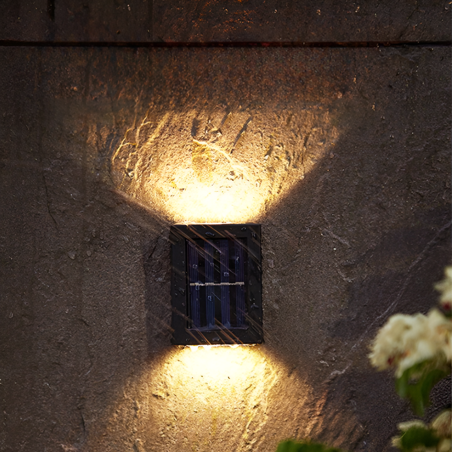 Brehn | Solar Außenlampe LED IP65 wasserdicht Schwarz