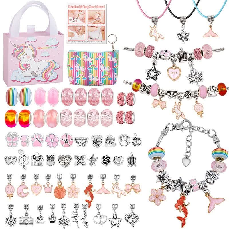 Kreatives Armband-Bastelset für Mädchen mit funkelnden Anhängern