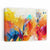 Abstrakter, farbenfroher Kunstdruck auf Leinwand in Orange, Rosa und Rot