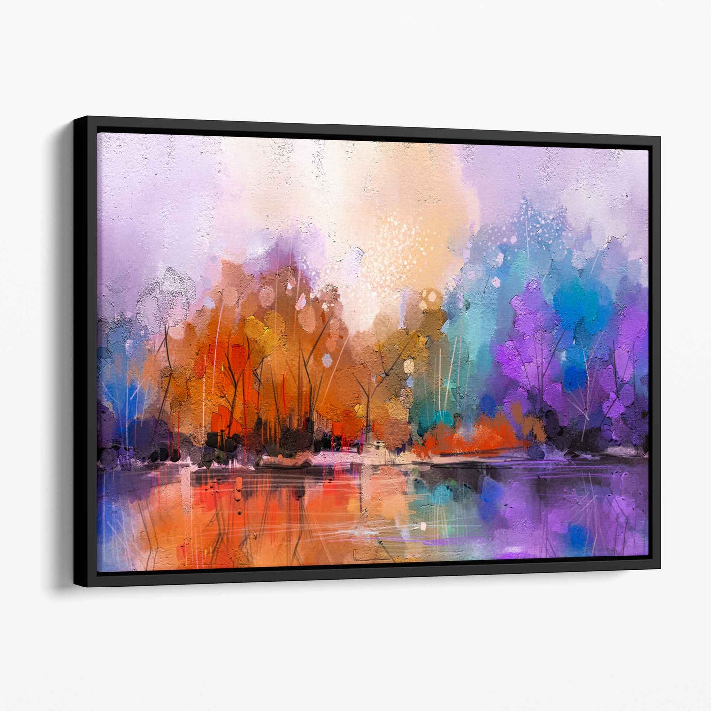 Abstrakter lila Wald – Wandkunst-Leinwanddruck
