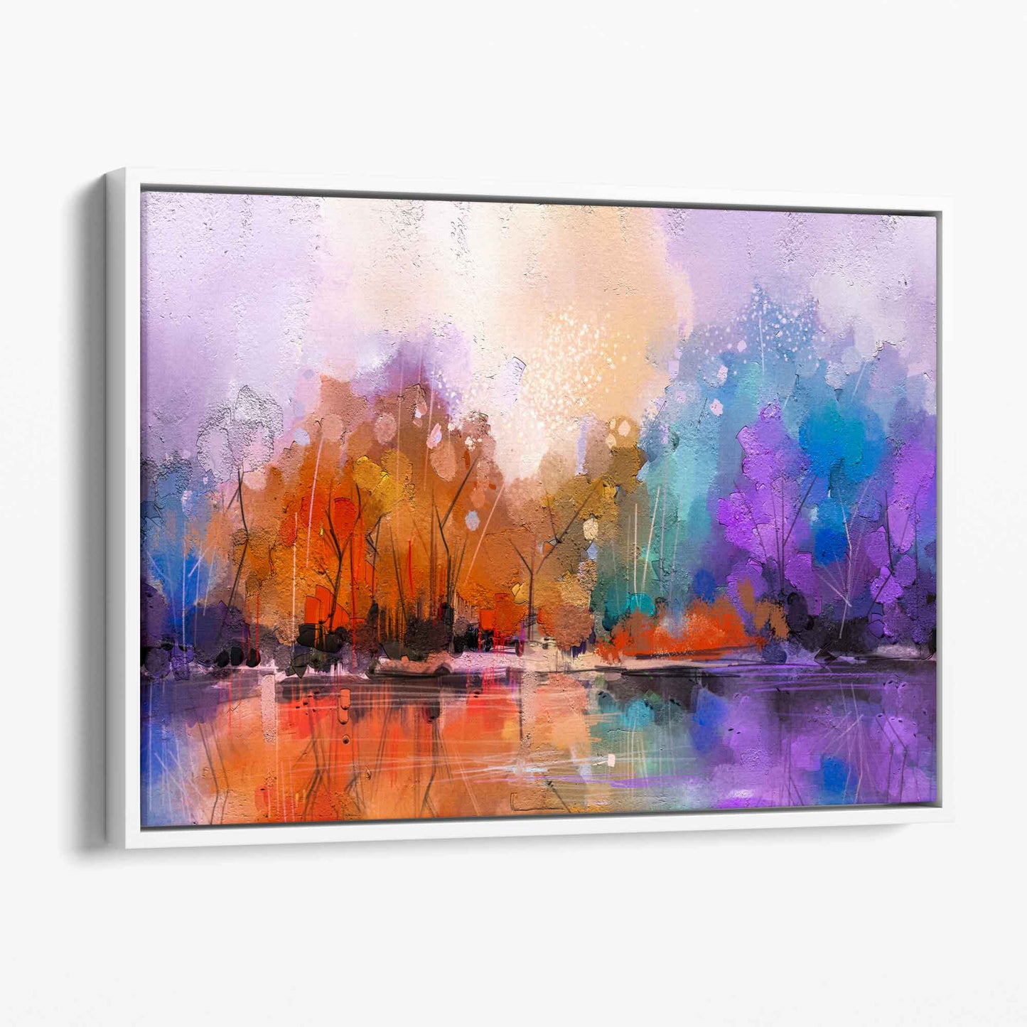 Abstrakter lila Wald – Wandkunst-Leinwanddruck