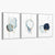 Abstraktes Wintermotiv, Marinegold, Leinwand-Set (3-teilig)