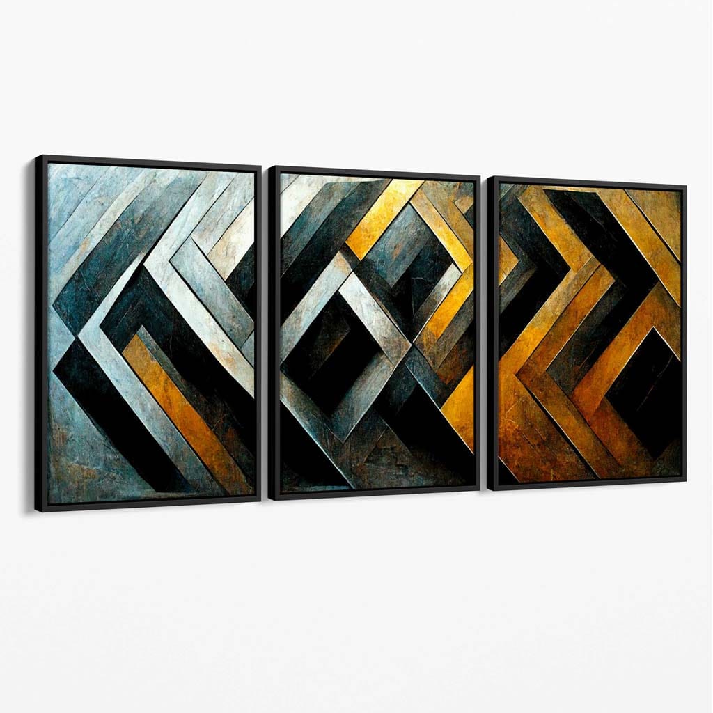 Abstrakte industrielle Mosaik-Leinwandkunst