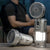 Campinglaterne mit Ventilator & Powerbank | Solar- und wiederaufladbares LED-Licht | Tragbares Outdoor-Equipment | Brehn