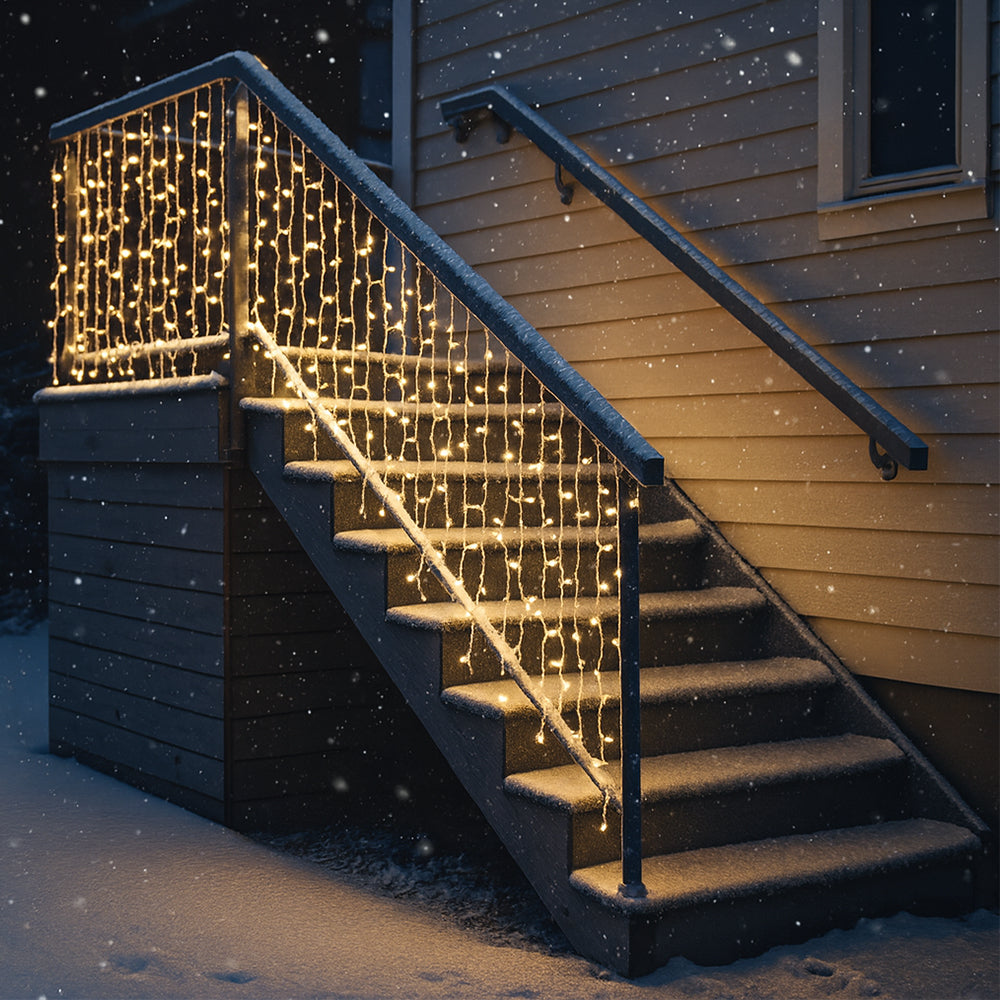 Lichterkette mit Eiszapfen 95 LED 3 Meter, warmweiß | Brehn