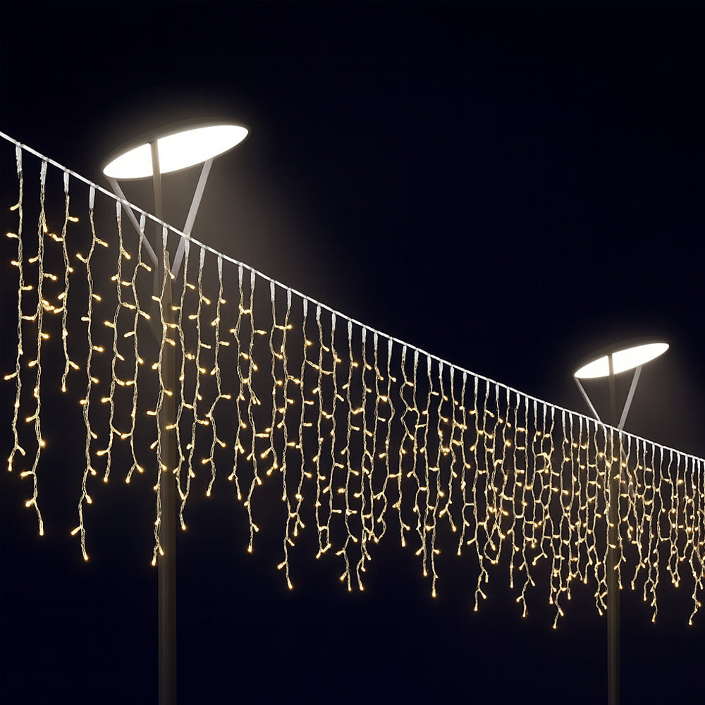Lichterkette mit Eiszapfen 95 LED 3 Meter, warmweiß | Brehn
