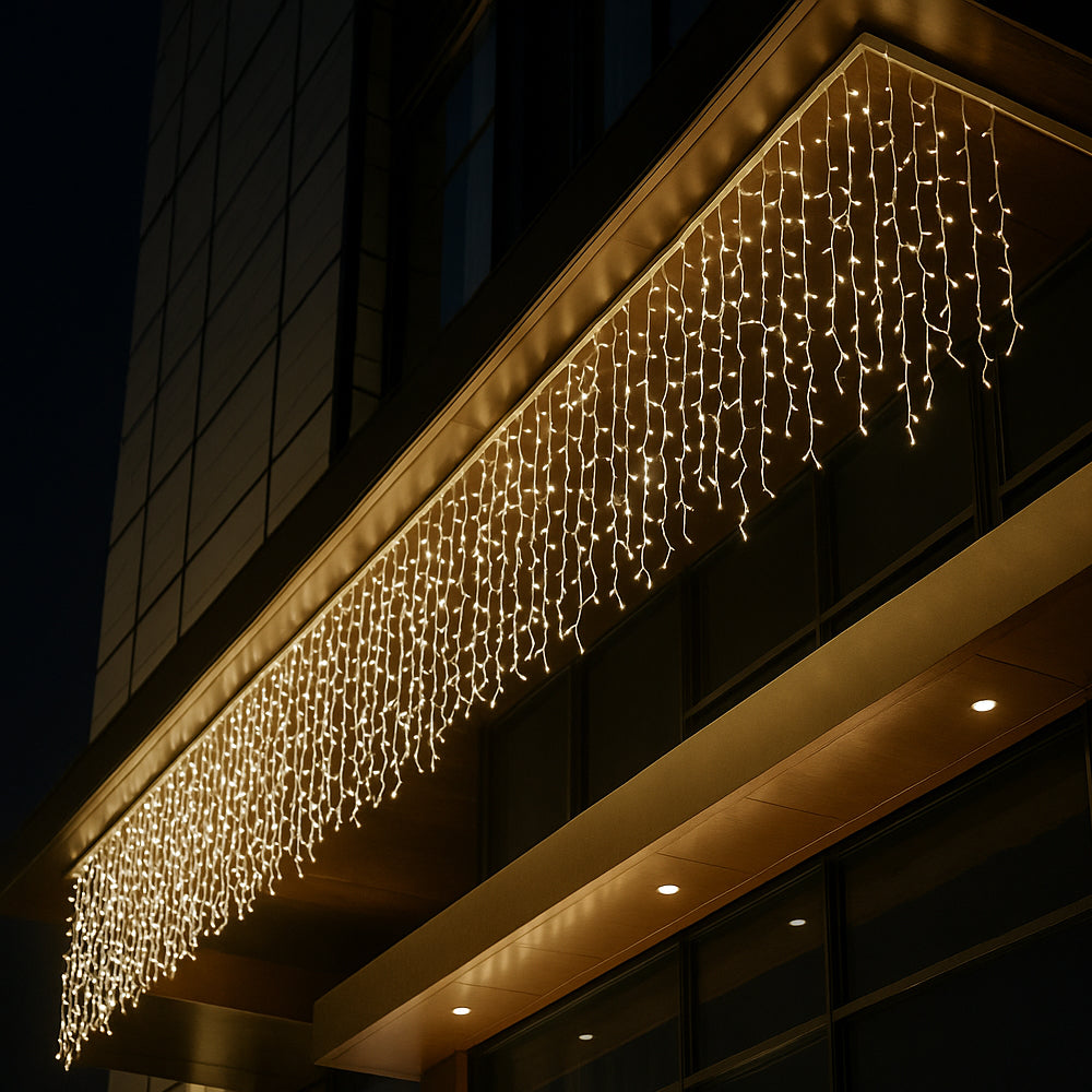 Lichterkette mit Eiszapfen 95 LED 3 Meter, warmweiß | Brehn
