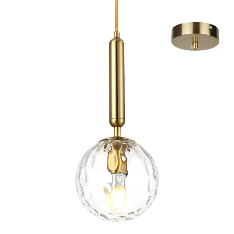 Luxuriöse Hängelampe aus Gold – Moderne Pendelleuchte für Treppenhaus oder Wohnbereich | Brehn