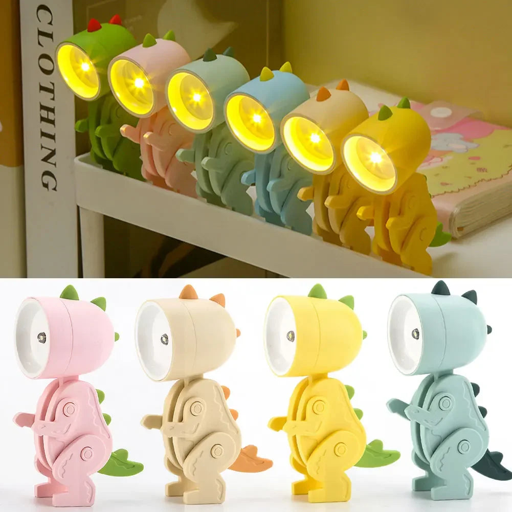 Niedliche Dinosaurier LED Tischlampen – Verstellbare Tierfiguren Nachtlichter für Kinder | Brehn