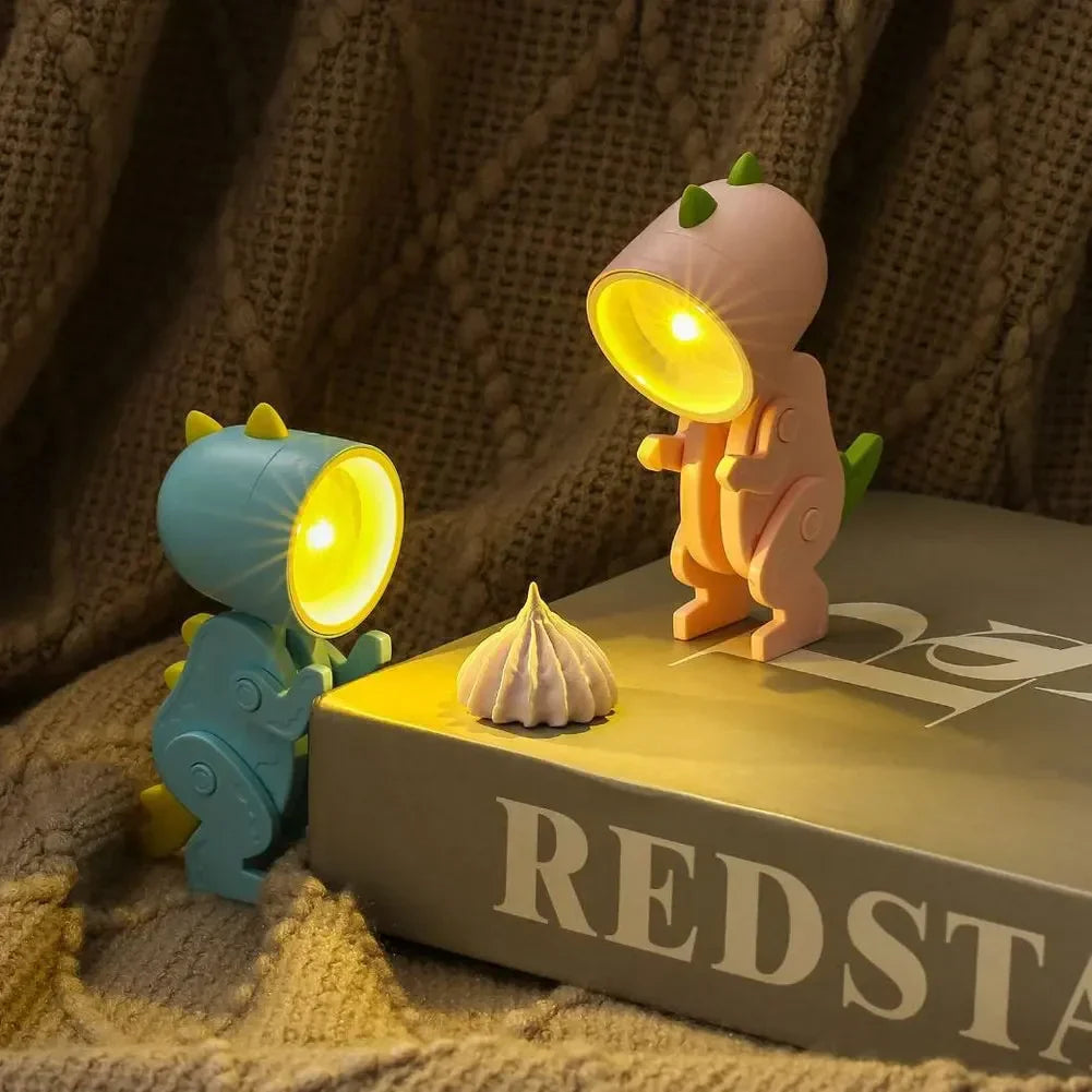 Niedliche Dinosaurier LED Tischlampen – Verstellbare Tierfiguren Nachtlichter für Kinder | Brehn