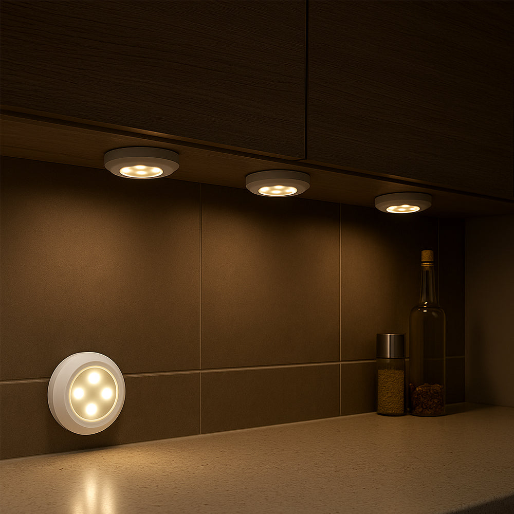 LED Spot (rund) 3 Stk. inkl. Fernbedienung | Brehn