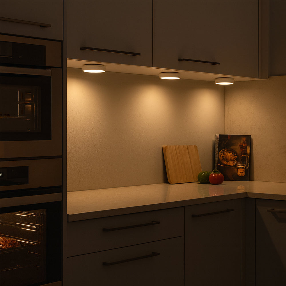 LED Spot (rund) 3 Stk. inkl. Fernbedienung | Brehn