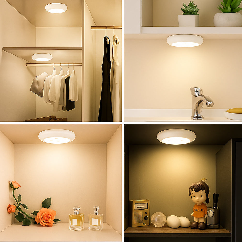 LED Spot (rund) 3 Stk. inkl. Fernbedienung | Brehn