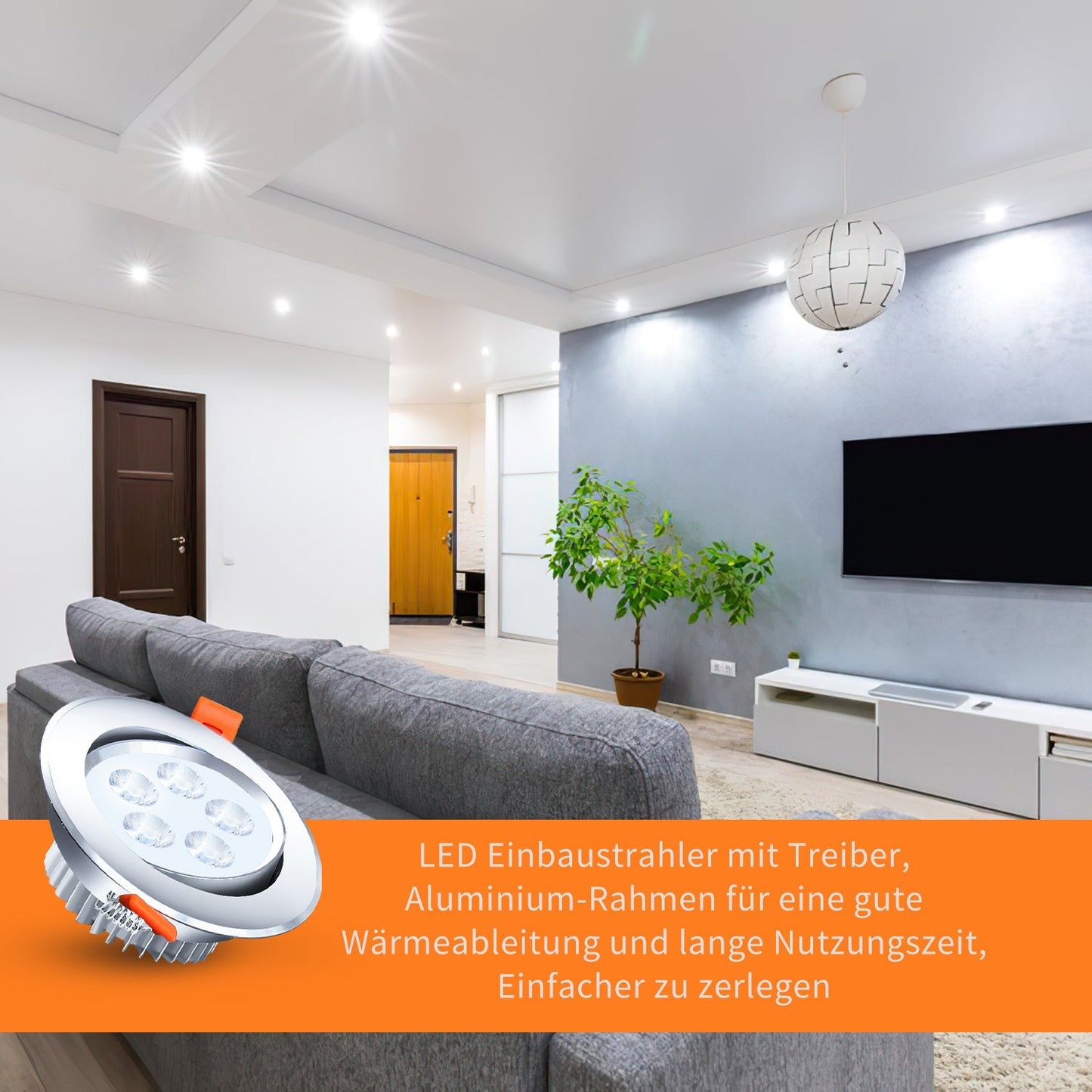 LED Einbaustrahler LED Spot 3W Kaltweiß/Warmweiß | Brehn