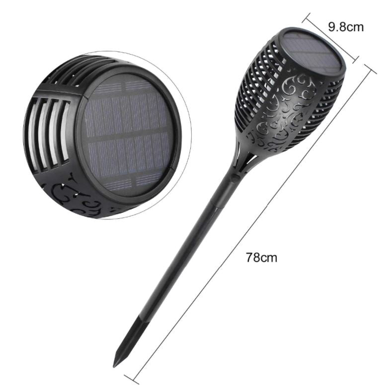 LED Solar Gartentorpedos Deluxe 96 LED (4 Stück) | Brehn