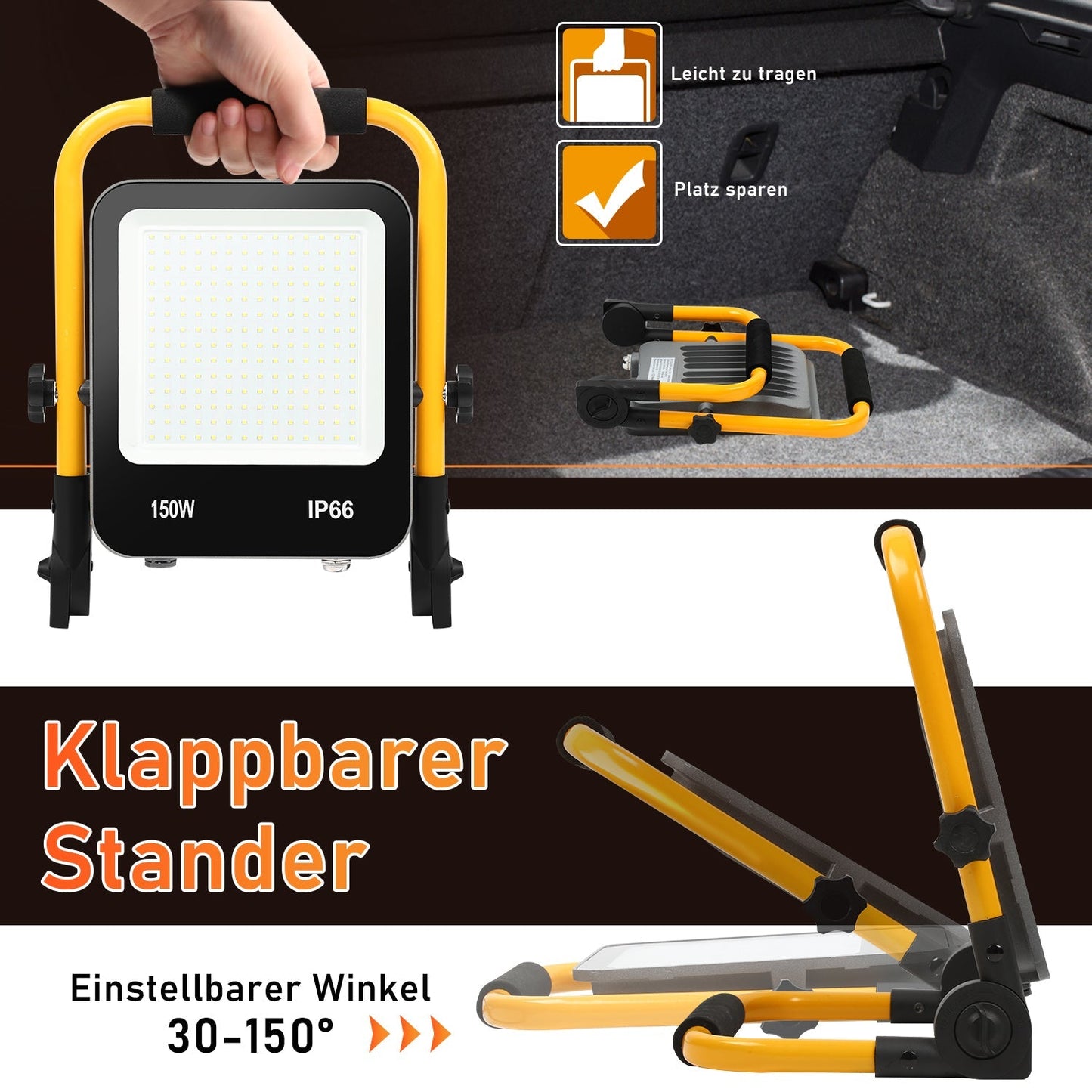 LED Baustrahler 50W-200W Kaltweiß IP66 | Brehn