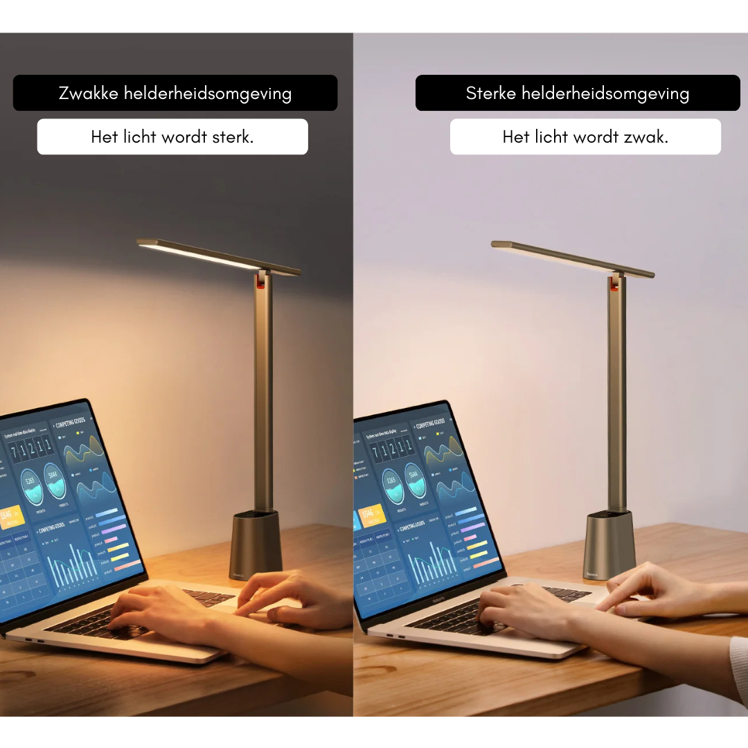 Intelligente LED-Schreibtischlampe mit faltbarem und dimmbarem Design