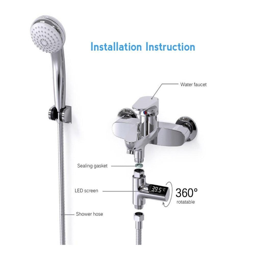 Digital Selbstbetriebenes Duschthermometer | Brehn