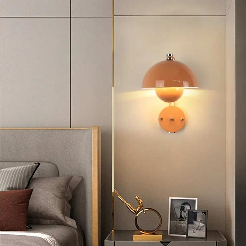 Pilz-Wandlampe für Schlafzimmer - LED Nachtlicht mit Pilz-Design | Brehn