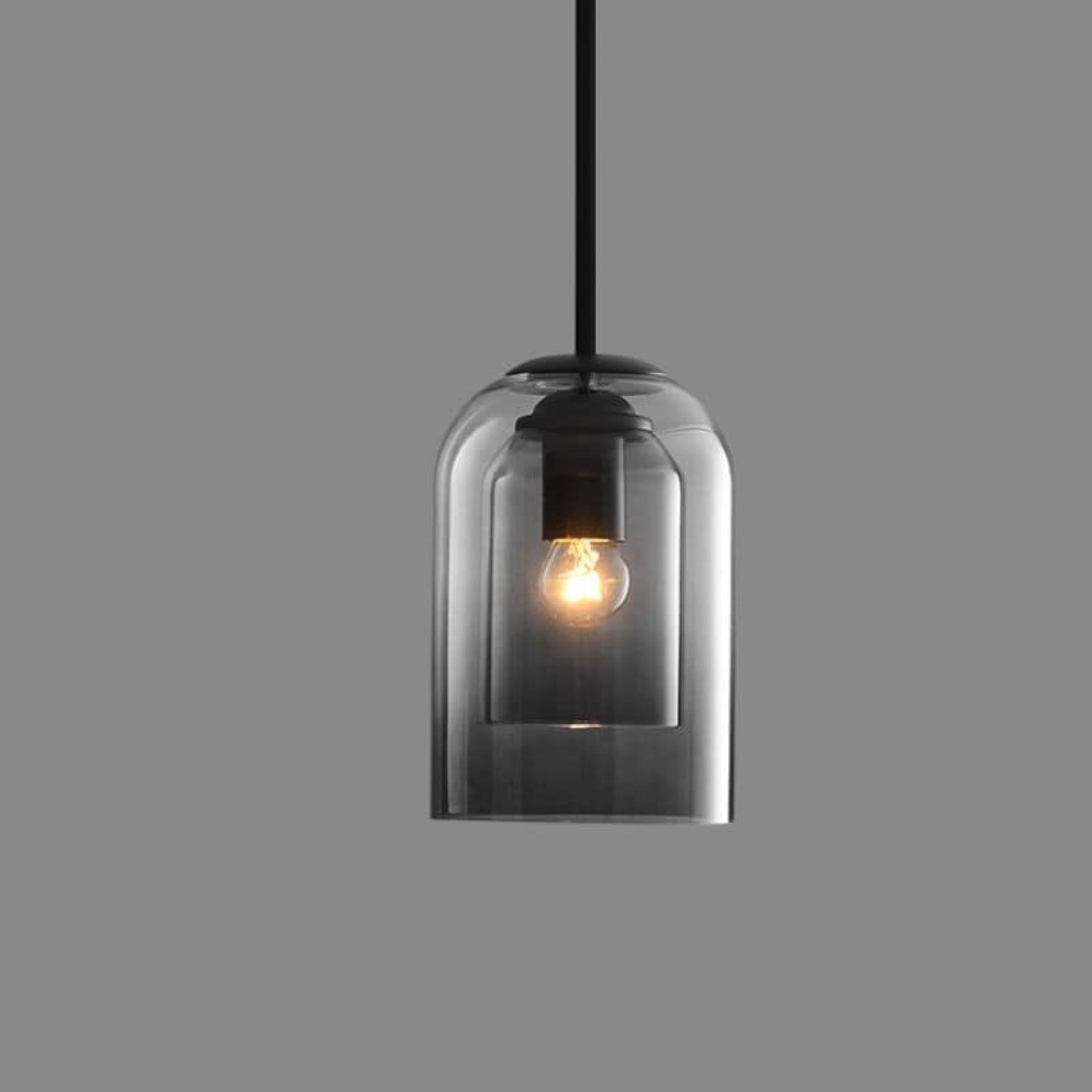 LuxeBeam Leuchte – Moderne Pendelleuchte aus Doppelbogenglas